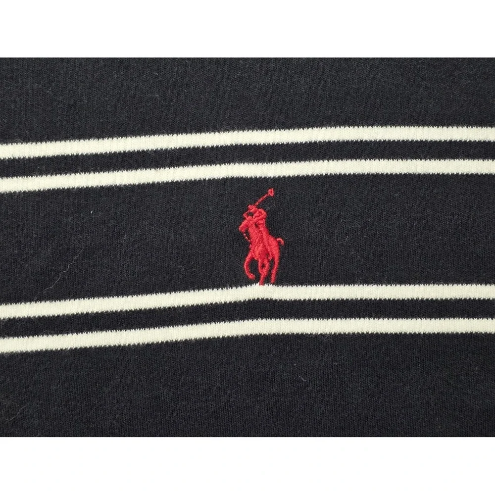 Polo Ralph Lauren Mens Size XL Black Striped Short Sleeve Polo‎